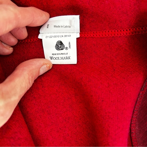 Women’s Lucia Grey 100% New Wool Coat Red Interior and Serged Seams in Size 16 - Picture 16 of 16